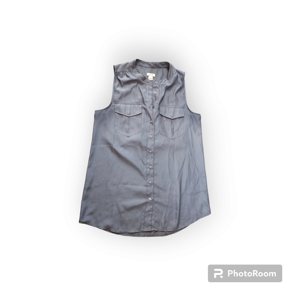 J.Crew Sleeveless Button Down Blouse Size 6